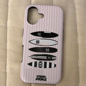 Pink and Black Surfboard Design iPhone 17 Case - Strgirl Avenue